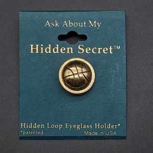 Basketball Pin Brooch Badge Name Tag ID Glasses Holder Coach Gift Vintage NOS